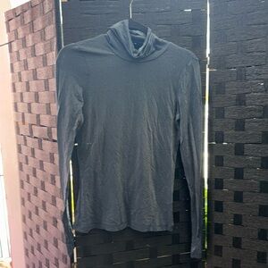 Club Monaco Sparkly Blue Long Sleeve Turtle Neck Top